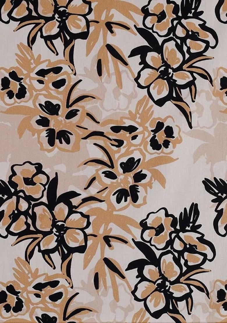 Girls Multicolor Floral Print Poplin Jumpsuit - Indya