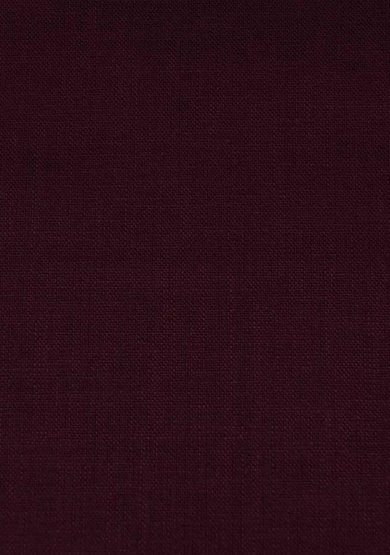 Girls Coffee Brown Solid Linen Dress - Indya