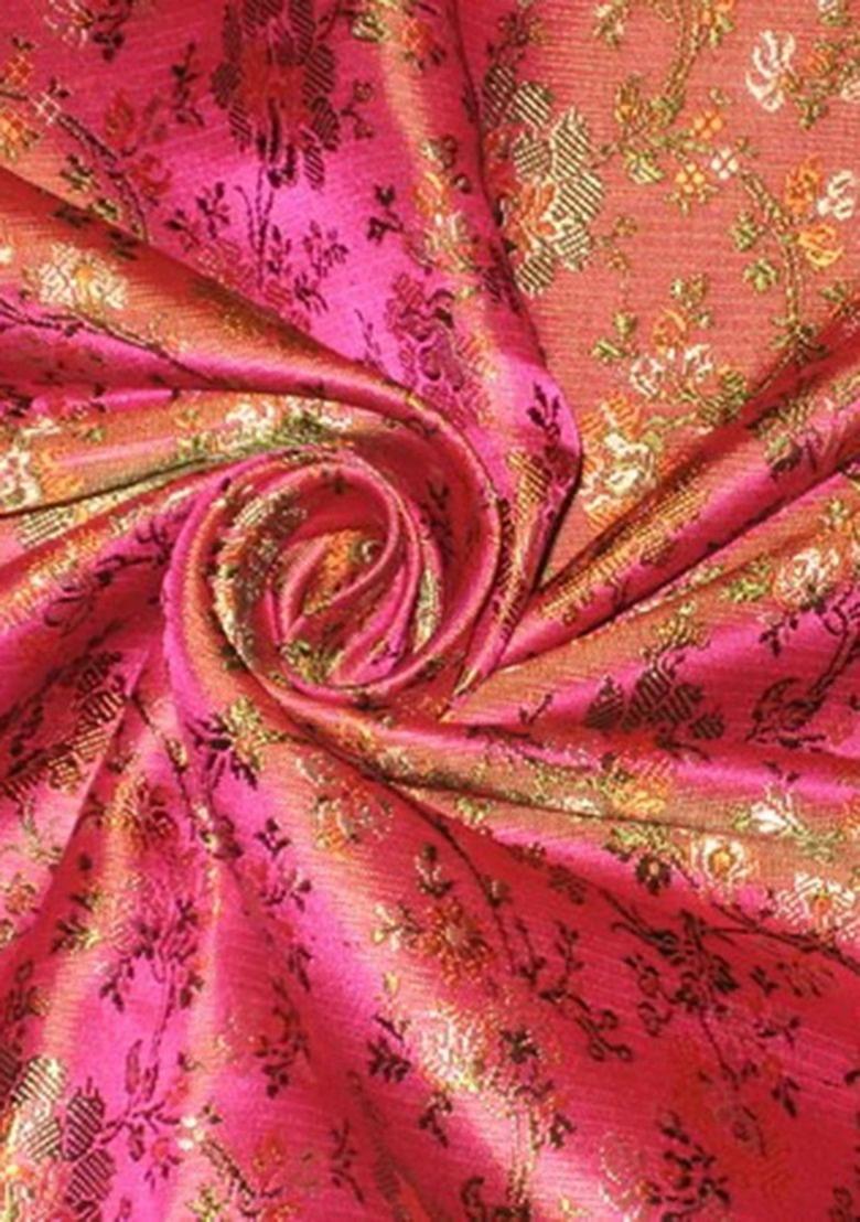 Girls Pink Brocade Dress