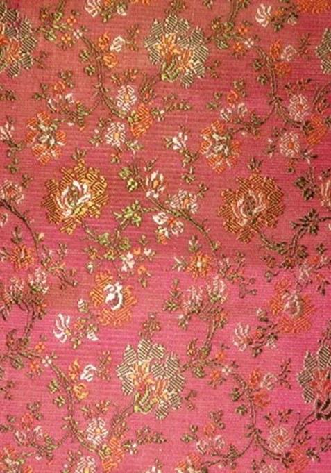 Girls Pink Brocade Dress