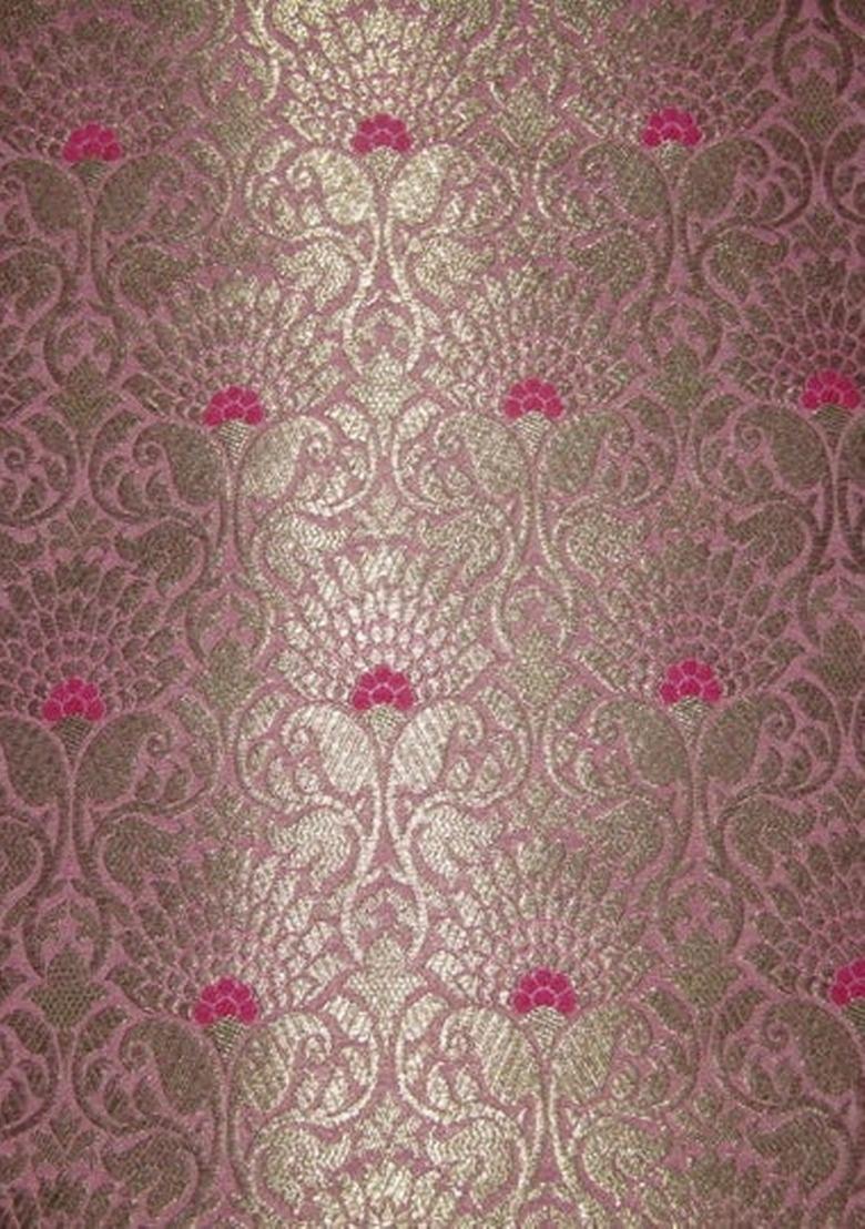 Girls Purple Brocade Dress - Indya