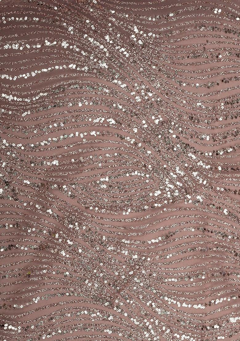 Girls Pink Embellished Net Fusion Set - Indya