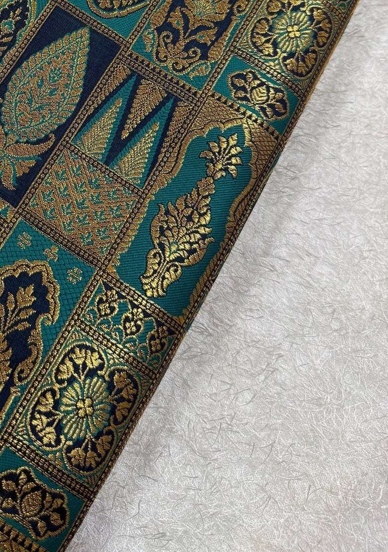Girls Turquoise Blue Brocade Sharara Set - Indya