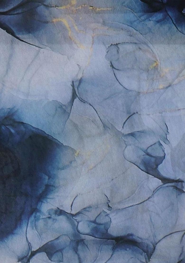 Girls Blue Floral Print Jumpsuit - Indya