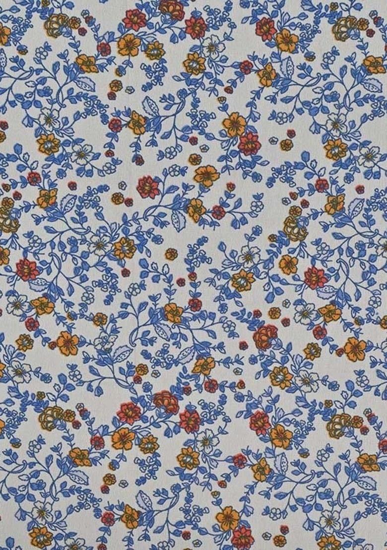 Girls Multicolor Floral Print Georgette Kurta Set - Indya