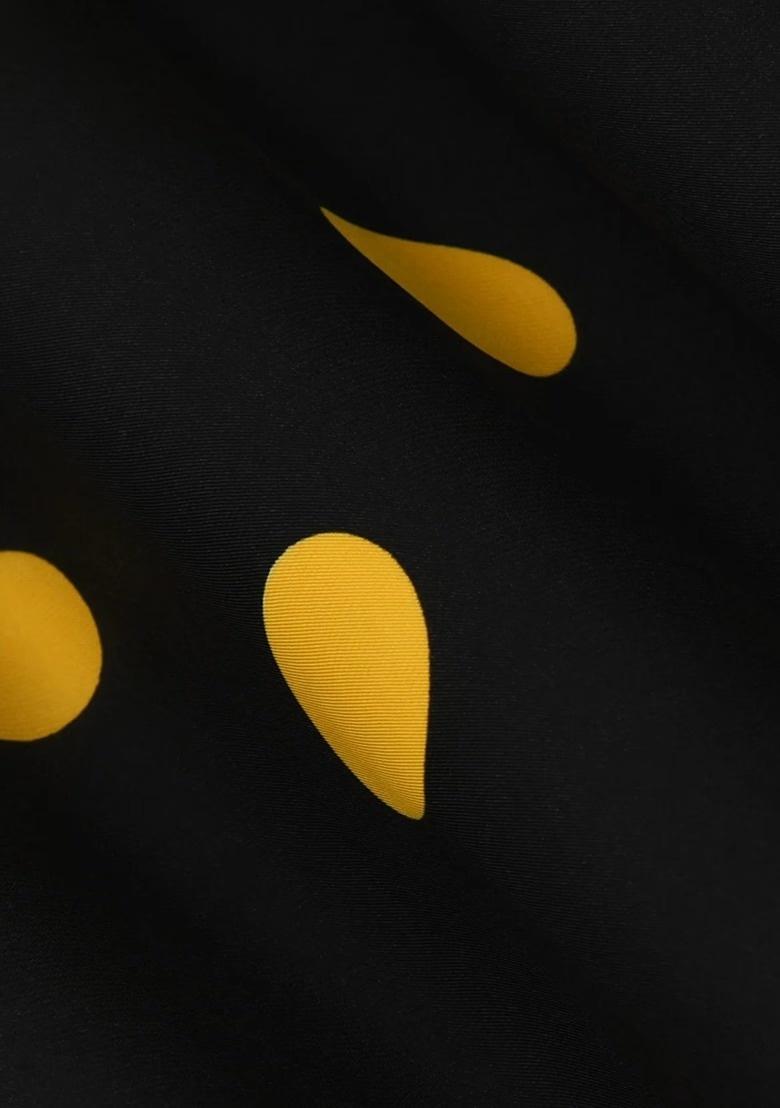 Girls Black Floral Print Satin Kaftan Set - Indya