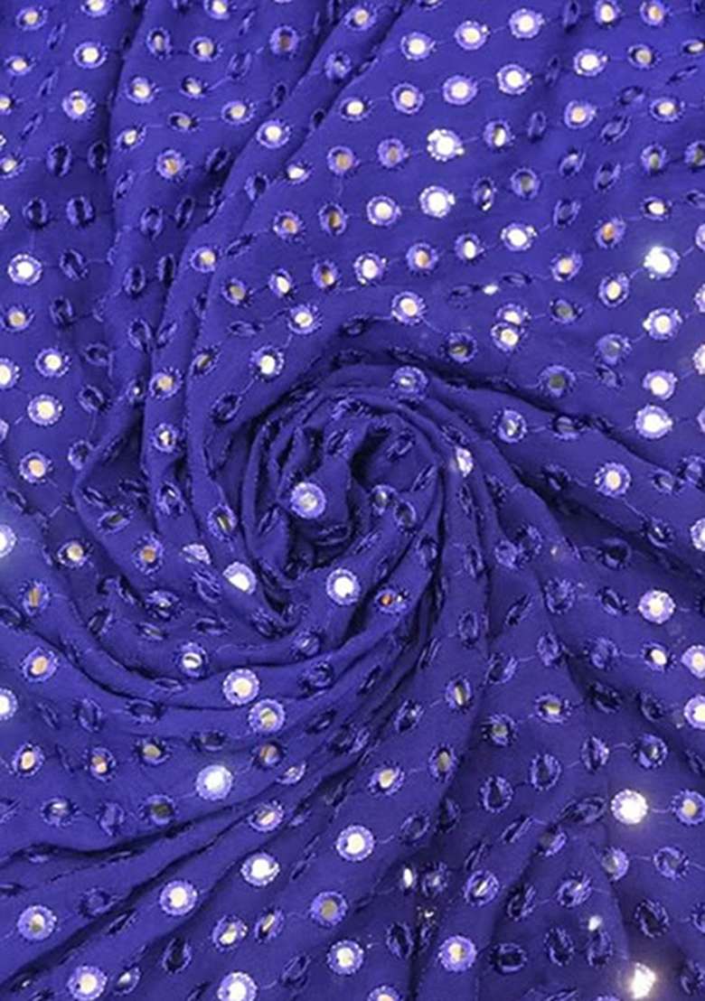 Girls Purple Georgette Embellished Fusion Set - Indya