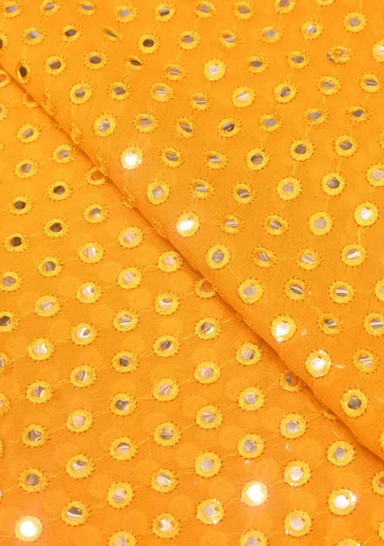 Girls Yellow Georgette Embellished Fusion Set - Indya