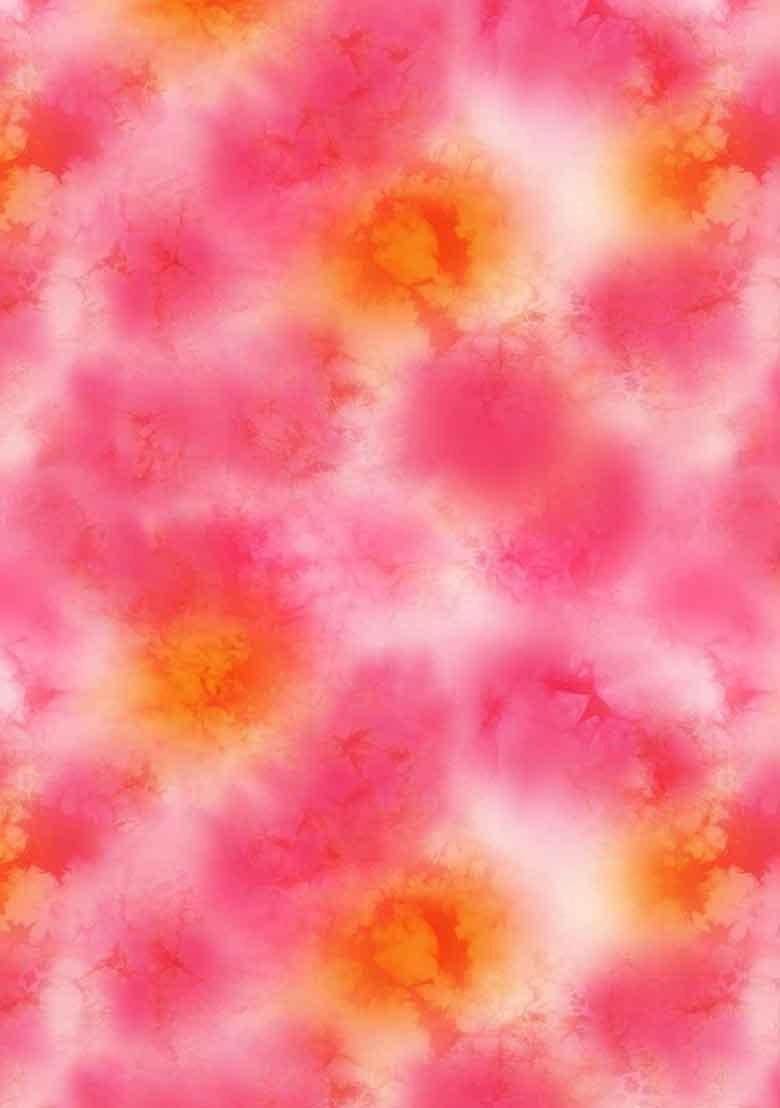 Girls Pink Organza Abstract Printed Fusion Set - Indya