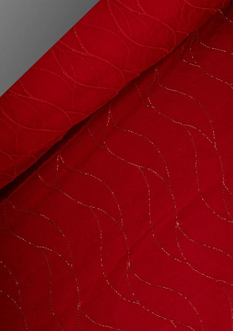 Girls Red Georgette Embroidered Fusion Set - Indya