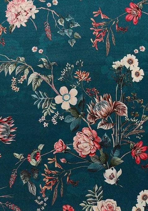 Girs Teal Blue Crepe Floral Printed Lehenga Set