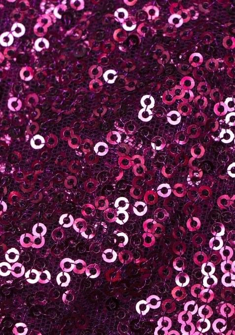 Girls Magenta Pink Sequin Net Lehenga Set