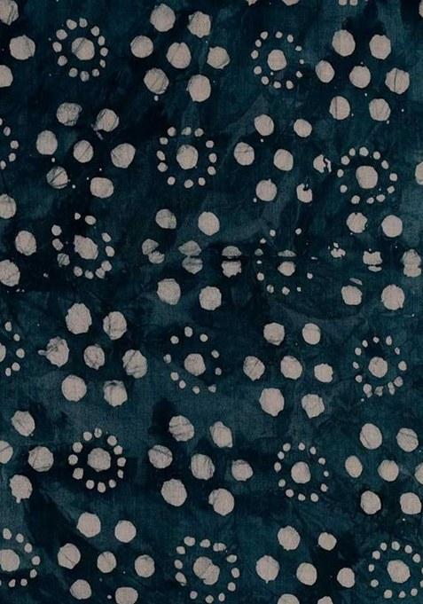 Girls Blue Cotton Bandhani Printed Lehenga Set