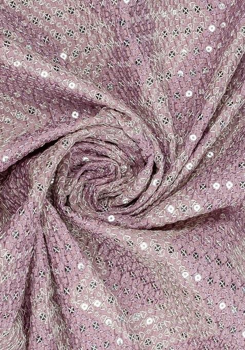 Girls Lilac Embroidered Blouse Silk Lehenga Set