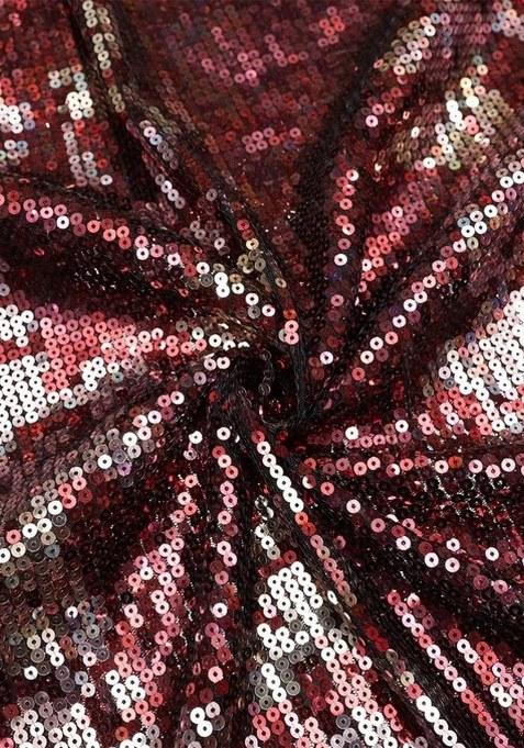 Girls Mauve Sequin Blouse Georgette Lehenga Set