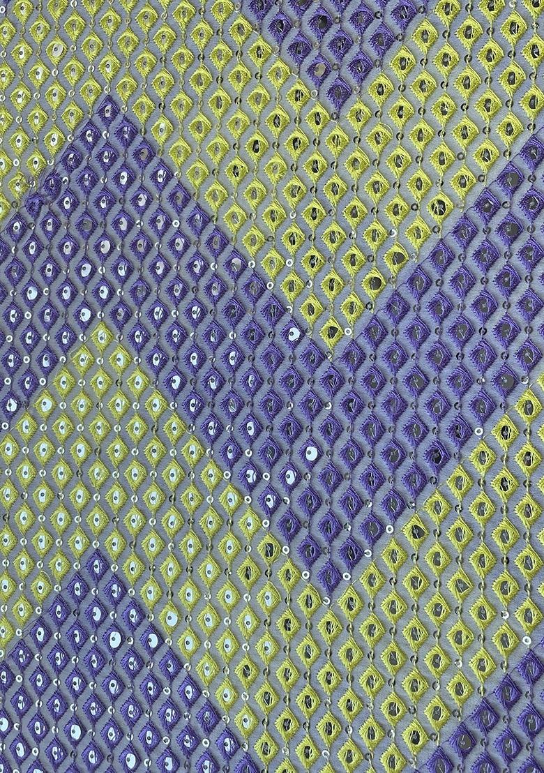 Girls Light Green Embellished Blouse Georgette Lehenga Set