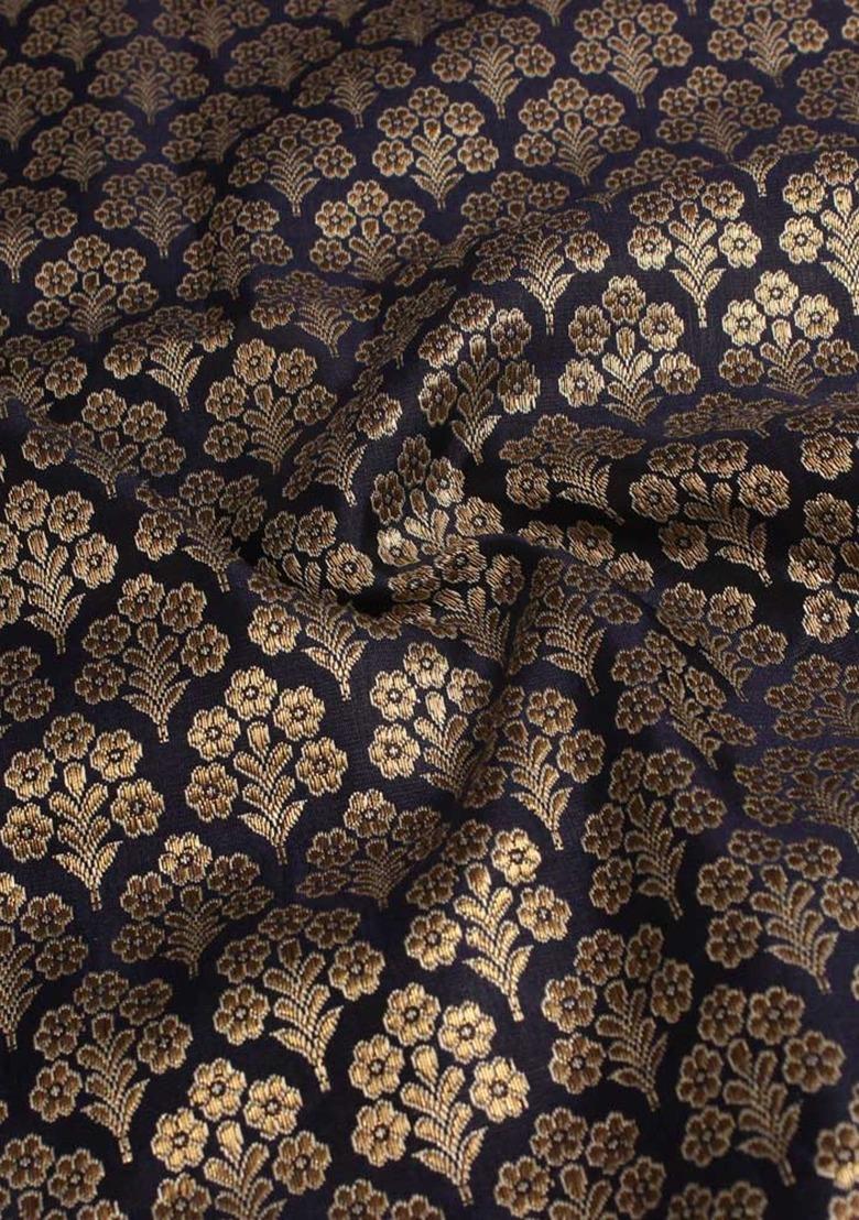 Girls Black Brocade Fusion Set - Indya