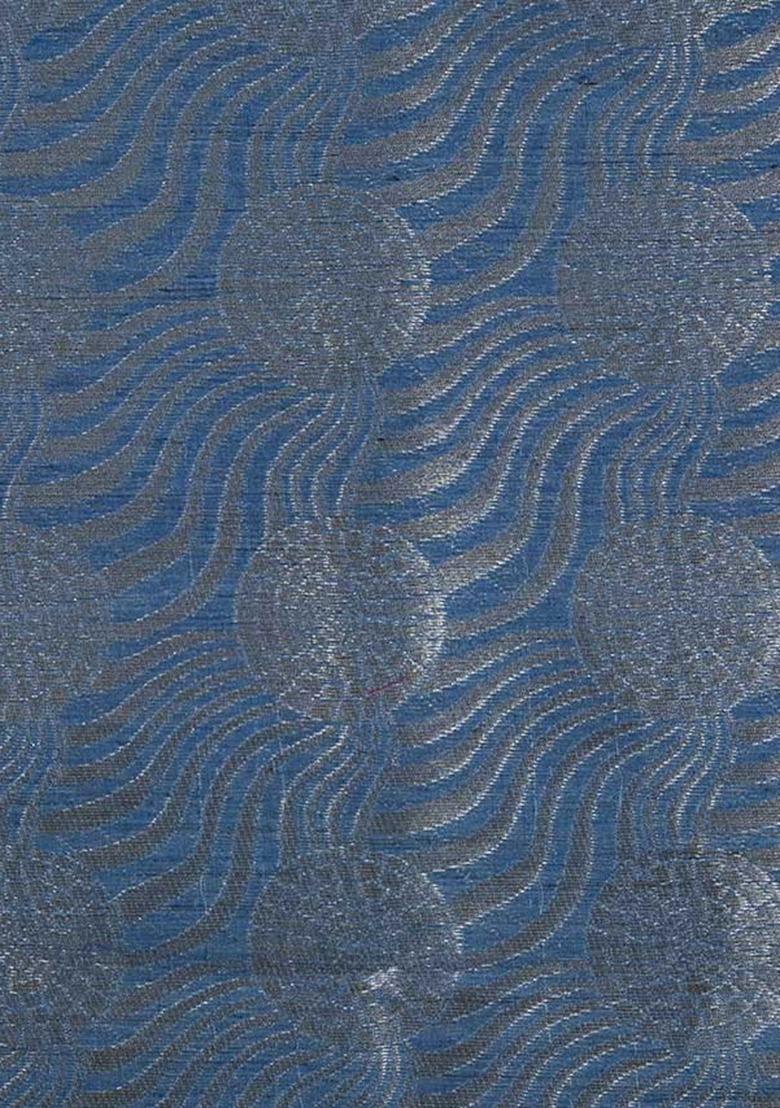 Girls Blue Brocade Fusion Set - Indya