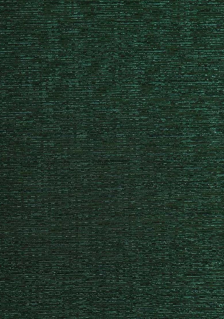 Girls Bottle Green Embellished Net Fusion Set - Indya