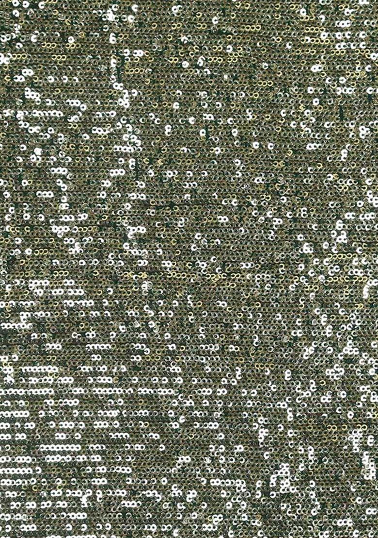 Girls Green Sequin Georgette Fusion Set - Indya