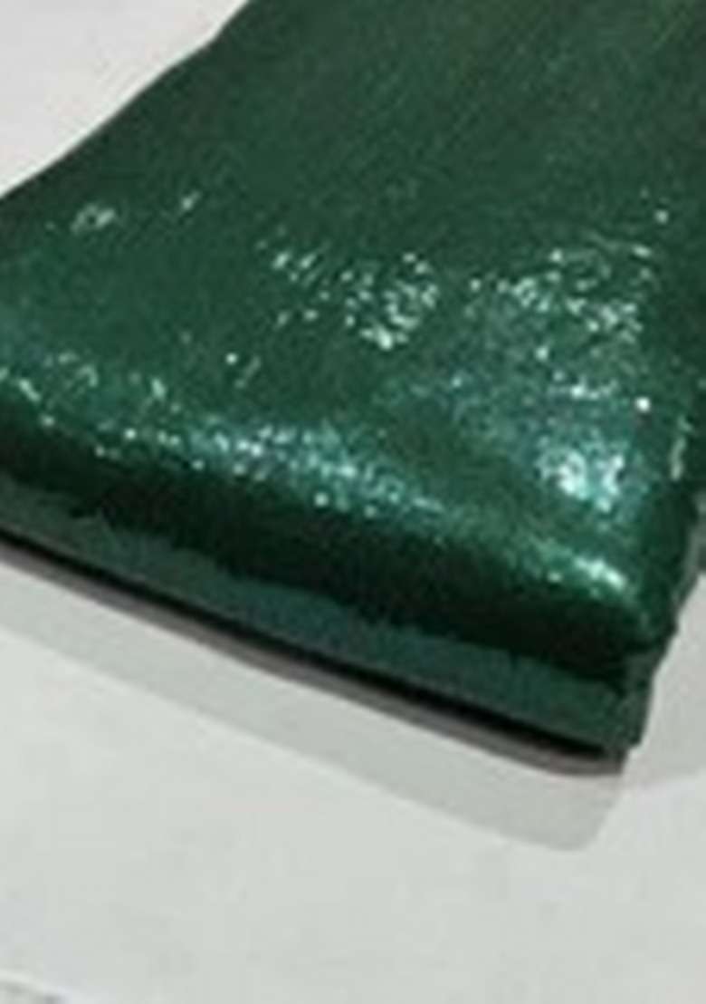 Girls Bottle Green Sequin Georgette Fusion Set - Indya