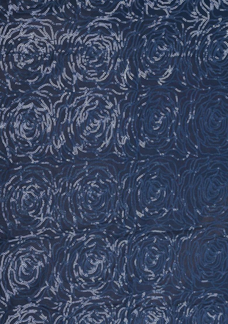 Girls Blue Embellished Georgette Sharara Set - Indya