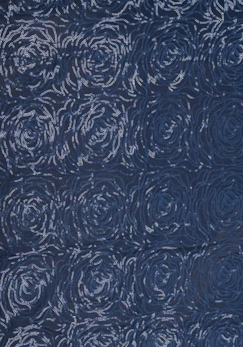 Girls Blue Embellished Georgette Sharara Set