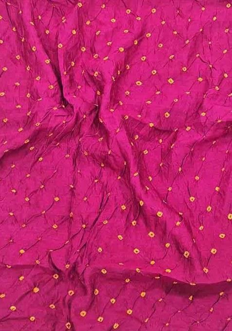 Girls Rani Pink Tie Dye Silk Sharara Set