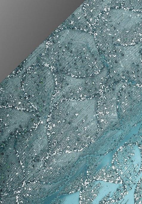 Girls Blue Embellished Net Lehenga Set