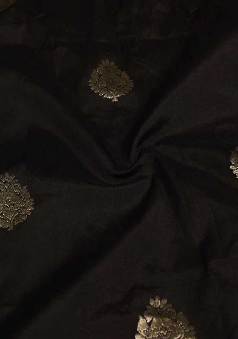 Girls Black Brocade Co-Ord Set - Indya