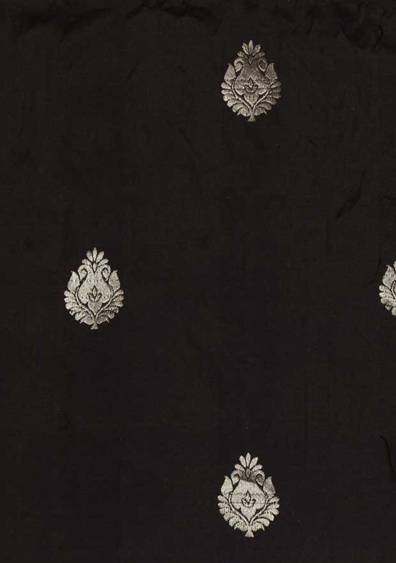 Girls Black Brocade Co-Ord Set - Indya