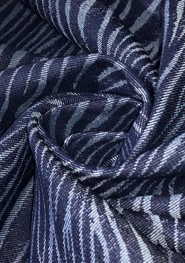 Girls Blue Abstract Print Denim Co-Ord Set - Indya