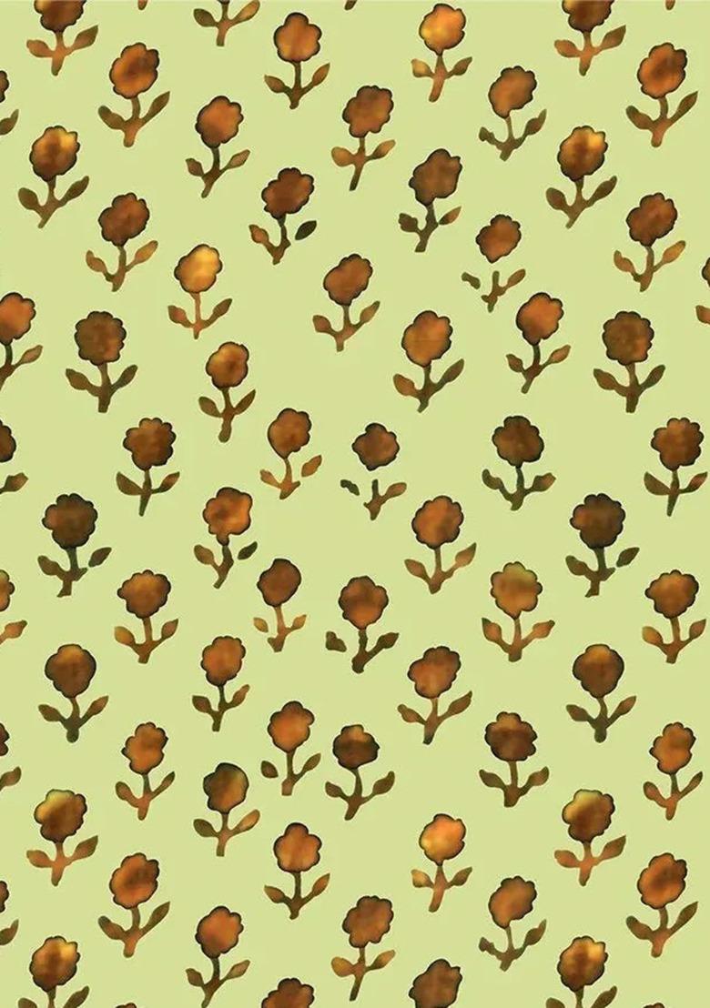 Girls Yellow Abstract Print Kurta Set - Indya