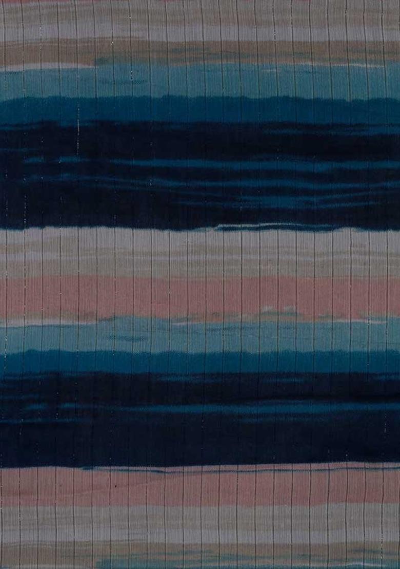 Girls Multicolor Striped Chiffon Kurta Set - Indya