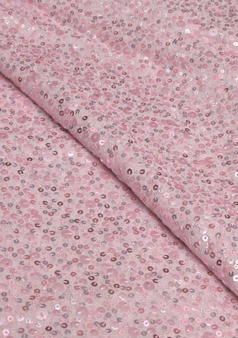 Girls Pink Embroidered Georgette Lehenga Set - Indya