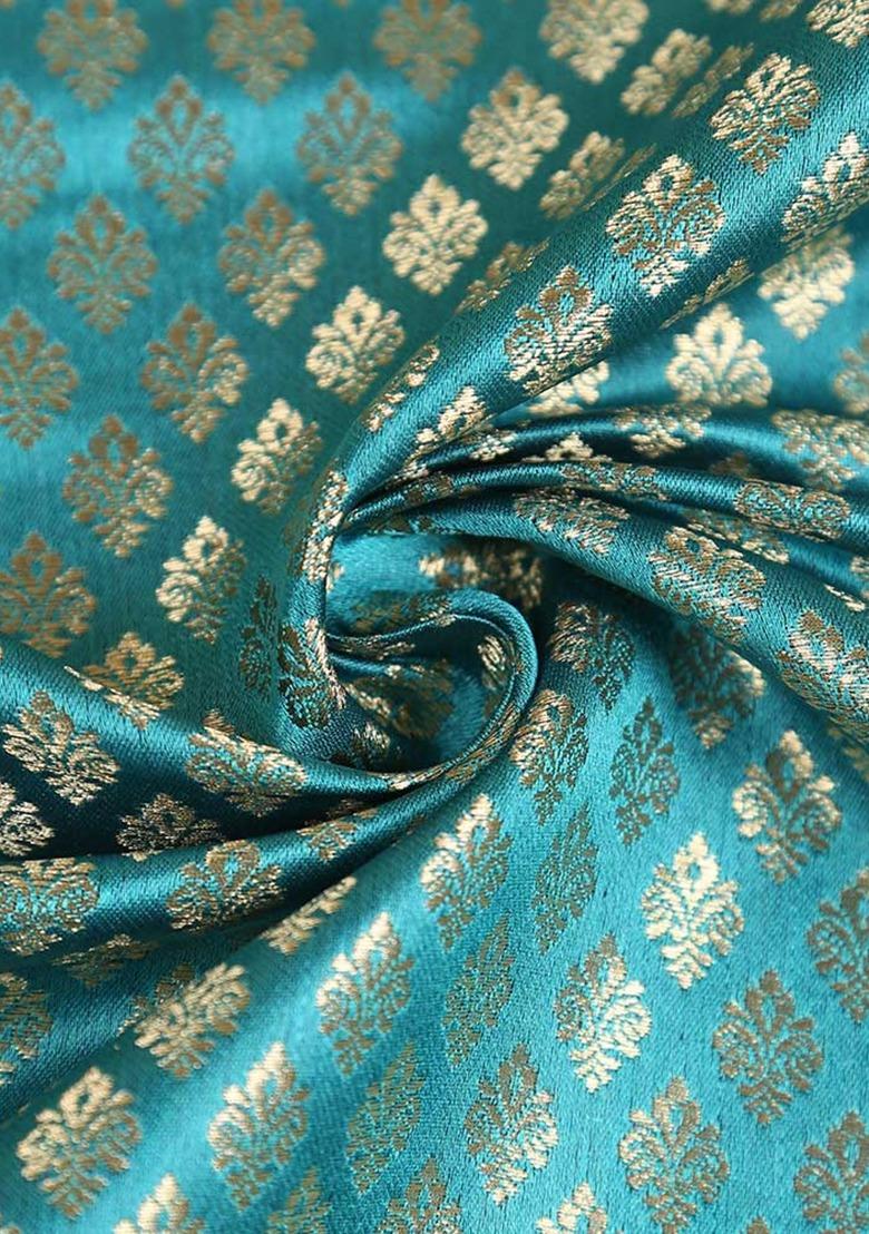 Girls Turquoise Blue Georgette Lehenga Set