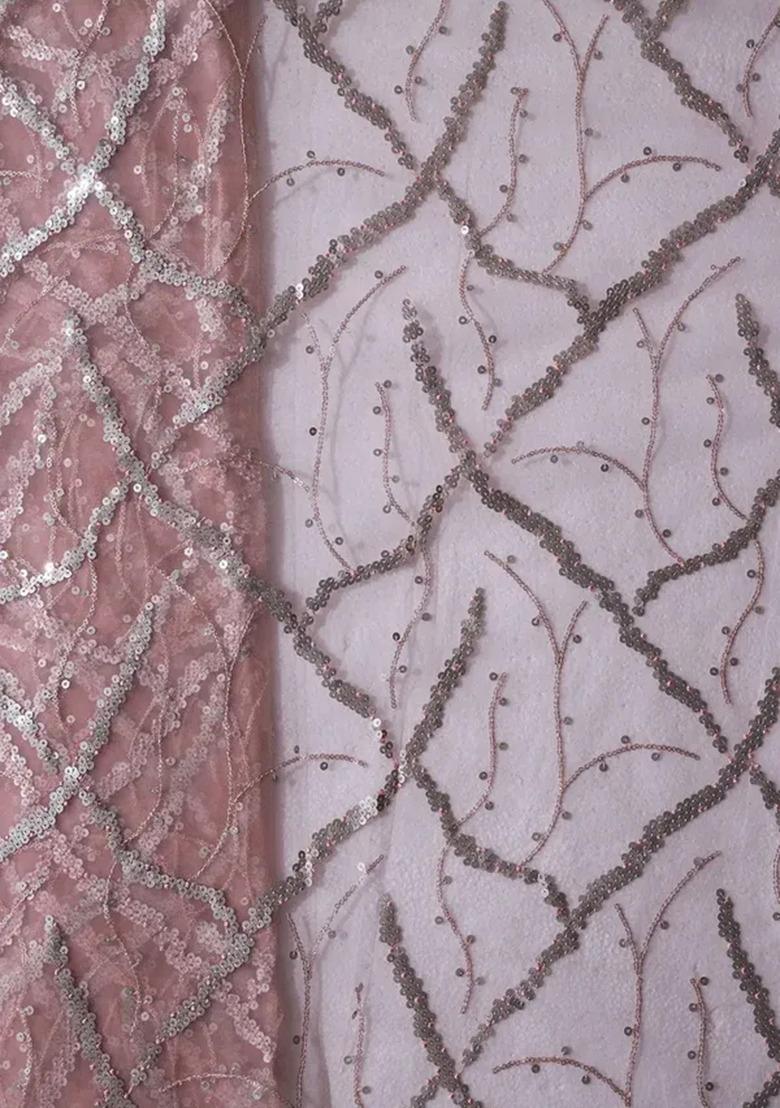 Girls Pink Embellished Georgette Lehenga Set - Indya