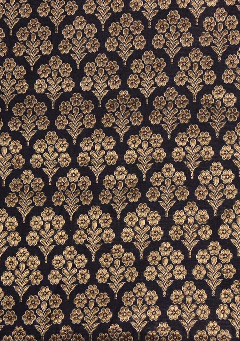 Girls Black Brocade Co-Ord Set - Indya