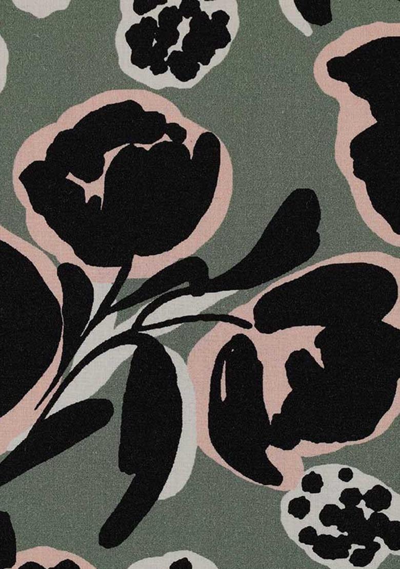 Girls Green Floral Print Cotton Co-Ord Set