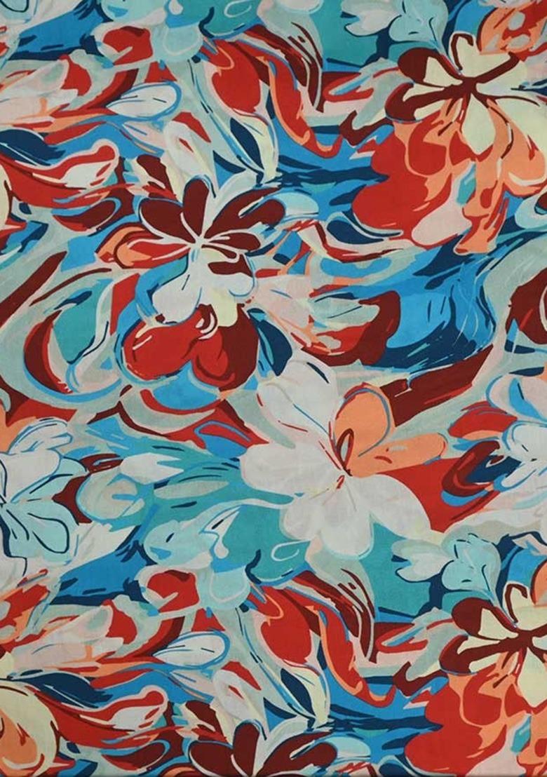 Girls Multicolor Abstract Print Poplin Co-Ord Set - Indya