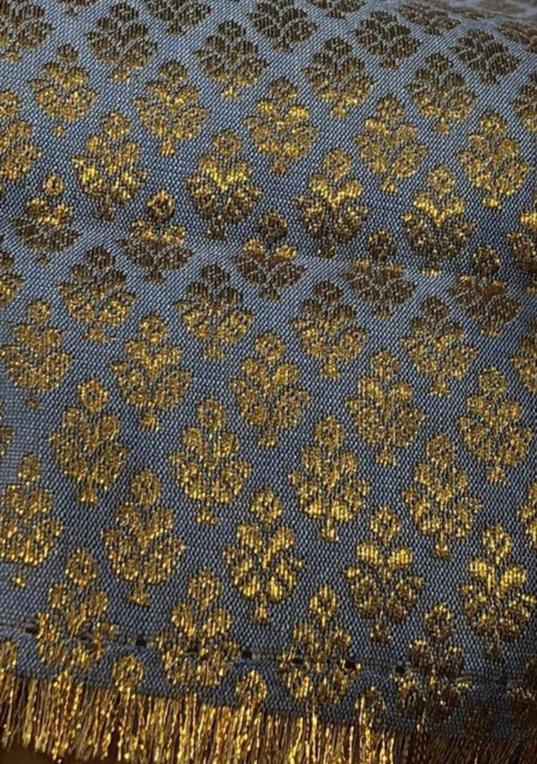 Girls Blue Brocade Dress