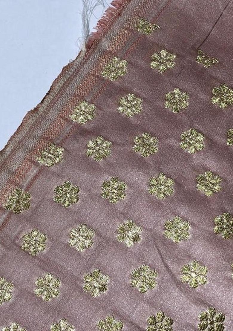 Girls Green Brocade Dress - Indya