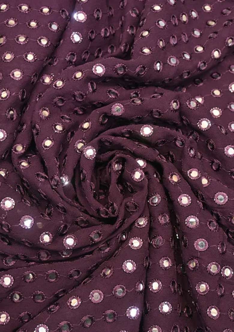 Girls Brown Embroidered Georgette Fusion Set - Indya