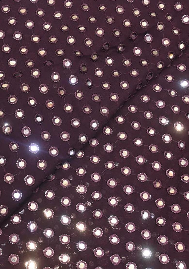 Girls Brown Embroidered Georgette Fusion Set - Indya