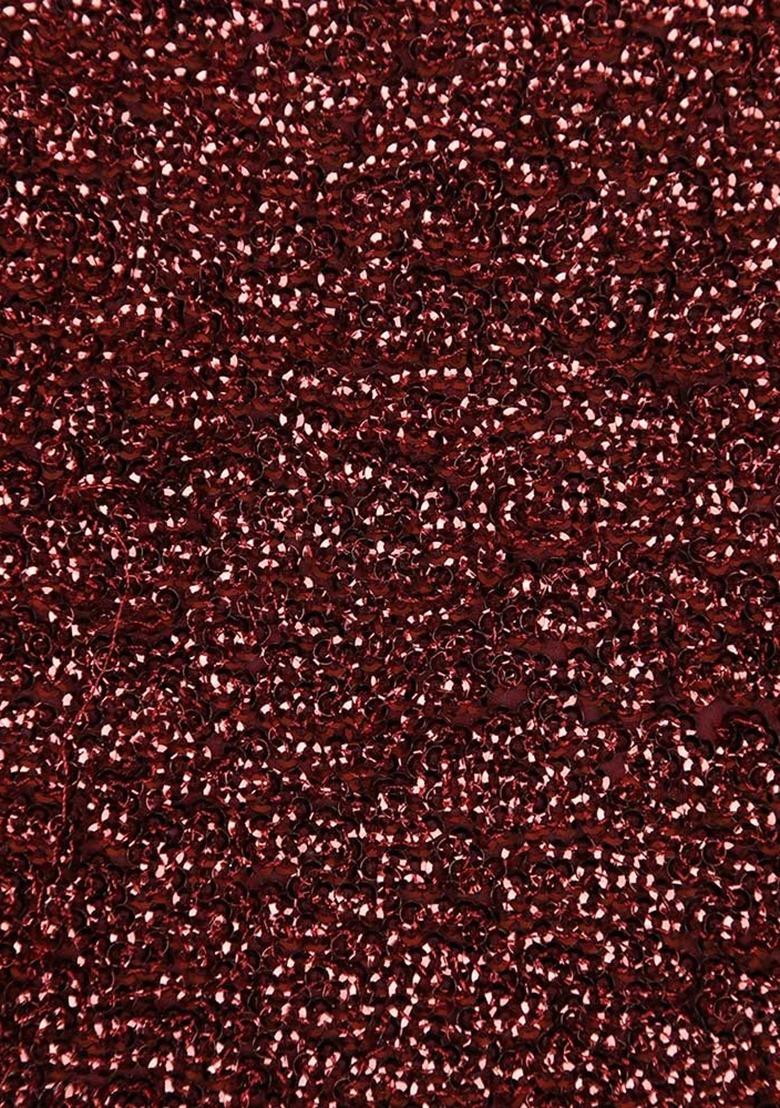 Girls Maroon Sequin Georgette Fusion Set - Indya