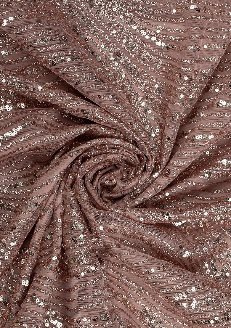 Girls Pink Embellished Net Fusion Set - Indya