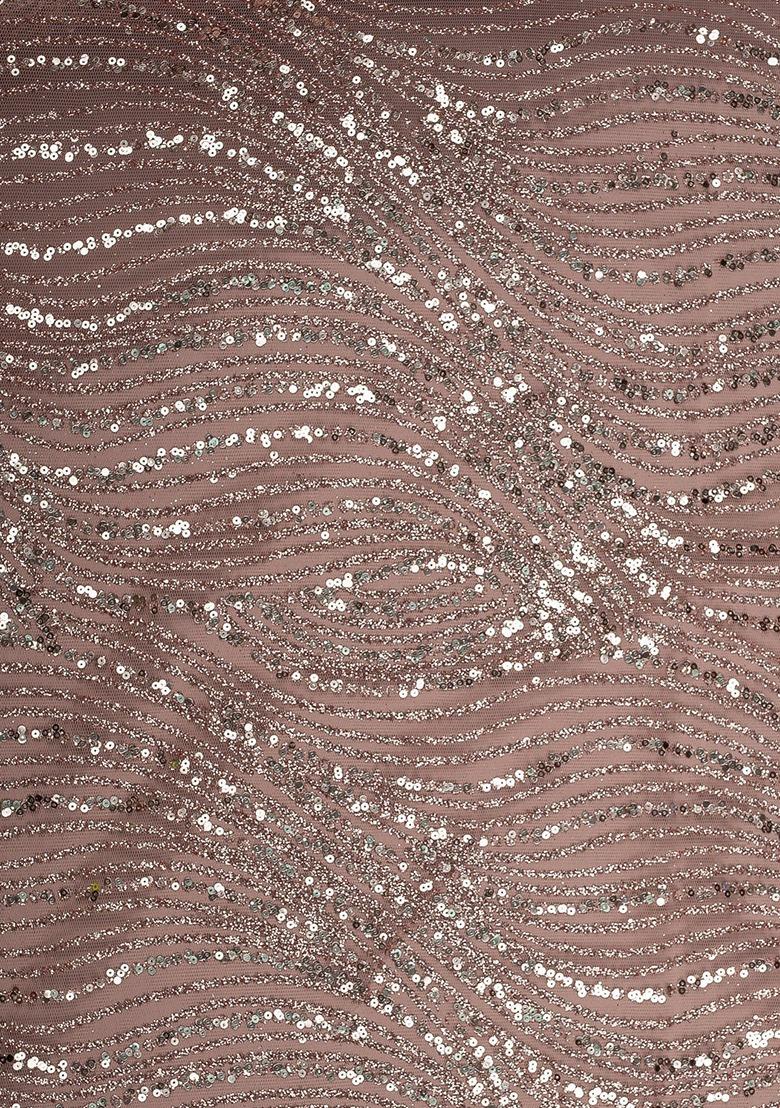 Girls Pink Embellished Net Fusion Set - Indya