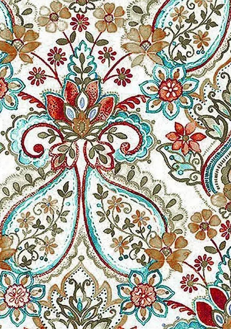 Girls Multicolor Floral Print Rayon Fusion Set - Indya