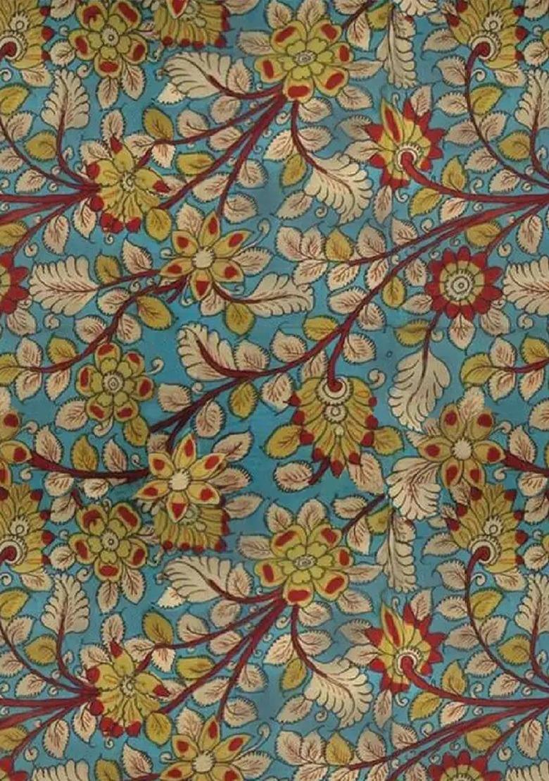 Girls Powder Blue Floral Print Chiffon Sharara Set - Indya