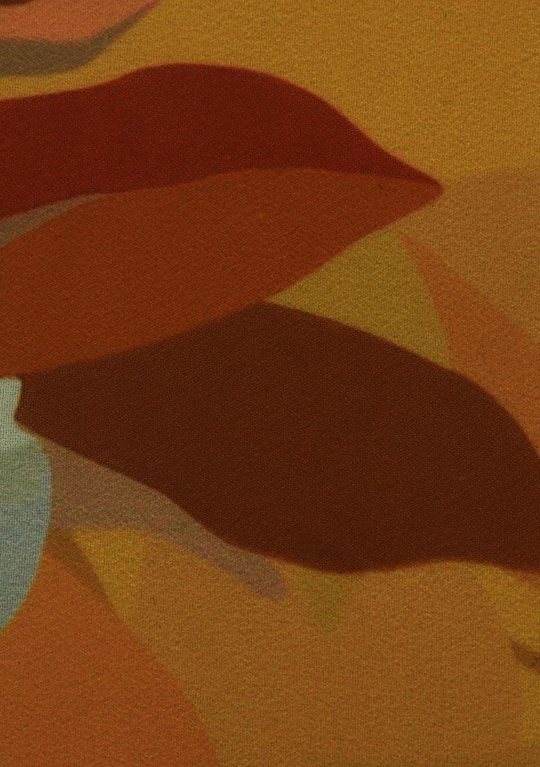 Girls Yellow Floral Print Georgette Sharara Set - Indya